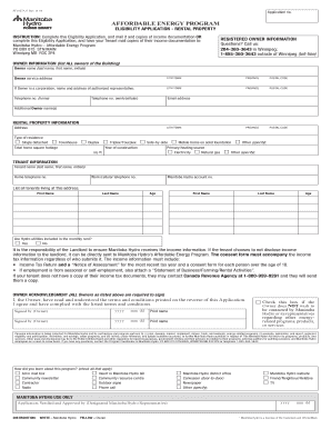 Affordable Energy Program Eligibility Application - Rental Property