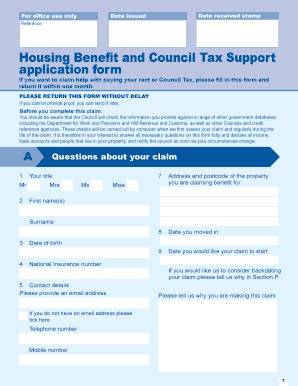 Sample letter to support housing application - Housing Benefit and Council Tax Support application form - maidstone gov