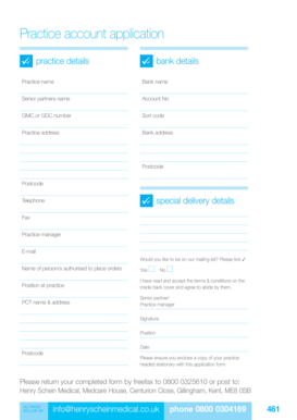 Practice Account Application Form