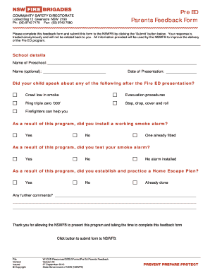 Parents Feedback Form