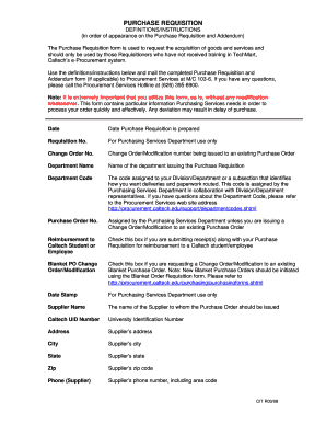 Purchase Requisition Form