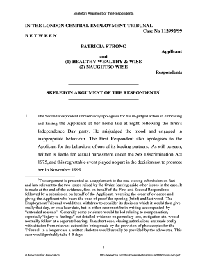 Skeleton Argument of the Respondents - American Bar Association - apps americanbar