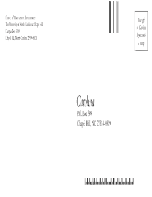 University of North Carolina Donation Form