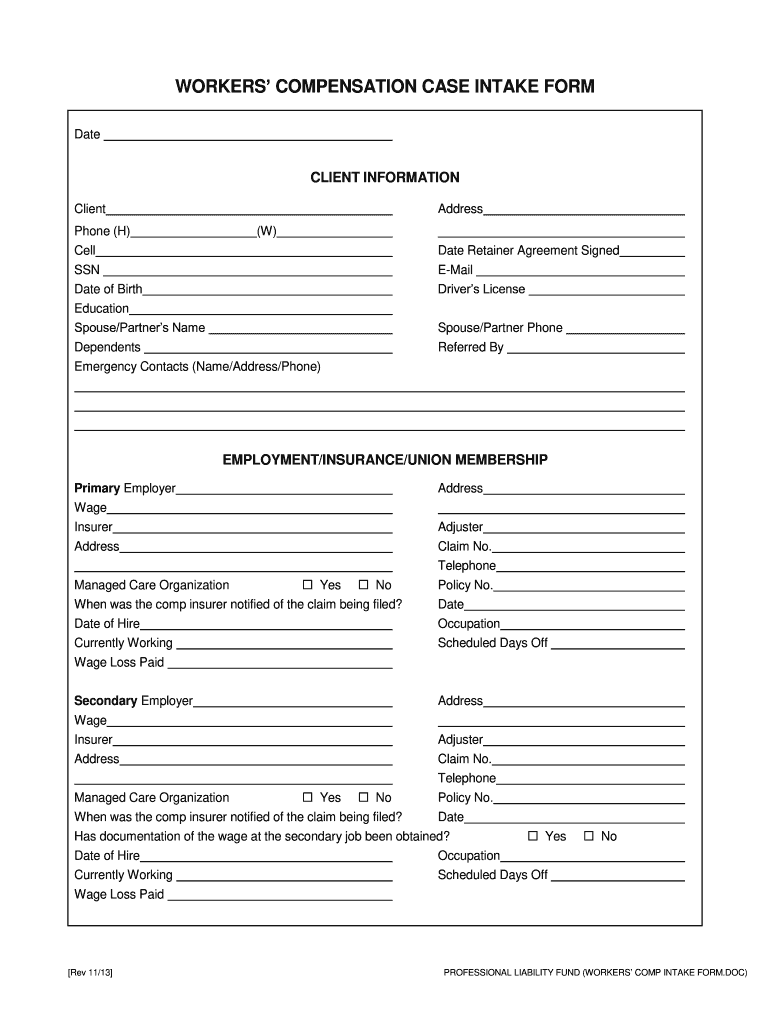 Claim Form For Workers Compensation - Fill Online, Printable, Fillable