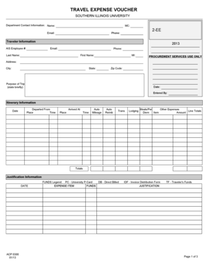 Travel Expense Voucher