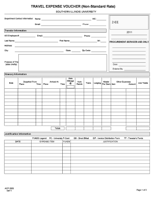 Travel Expense Voucher