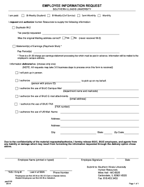 Employee Information Request