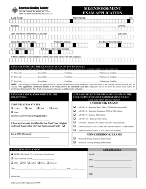 AWS Endorsement Exam Application