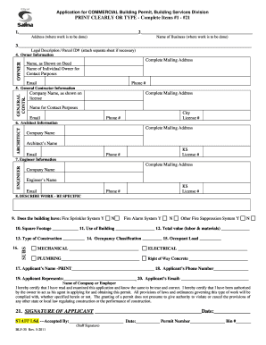 Commercial Building Permit Application