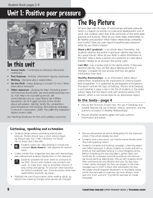 Positive Peer Pressure Unit 1 Teaching Guide