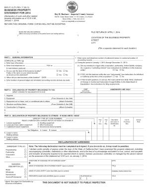 California Business Property Statement