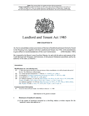 Fillable Online legislation gov Changes to legislation: Landlord and ...