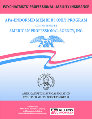 Psychiatrists' Professional Liability Insurance Application