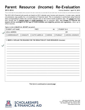Parent Resource Re-Evaluation Form