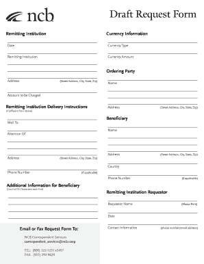 Remitting Institution Currency Information Form