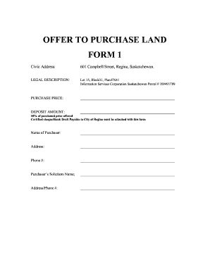 Real estate form templates - offer to purchase forms pdf