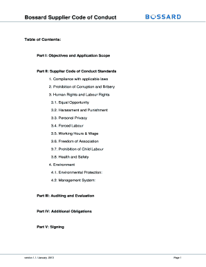 Bossard Supplier Code of Conduct