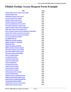 Request letter for coe - emilpo access request form