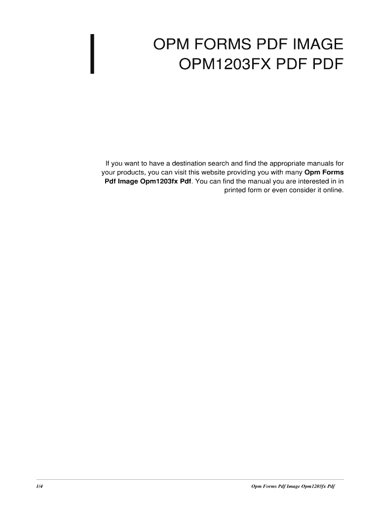 Fillable Online Opm Forms Pdf Image Opm1203fx Pdf. opm forms pdf image ...