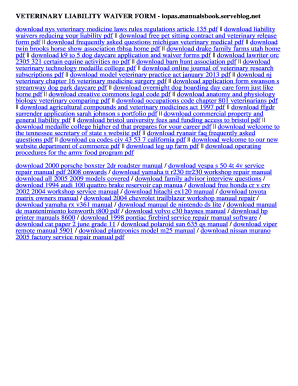 VETERINARY LIABILITY WAIVER FORM. VETERINARY LIABILITY WAIVER FORM - lopas manualsbook serveblog