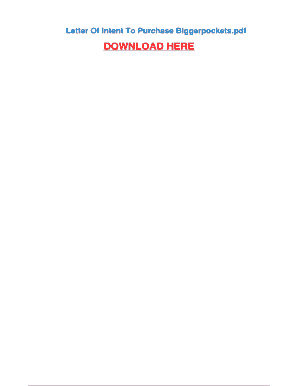 Letter Of Intent To Purchase Biggerpockets