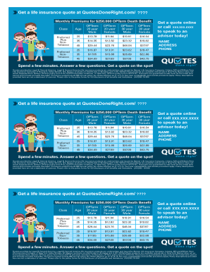Get a life insurance quote at QuotesDoneRight.com/