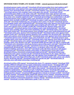 Fillable Online omnxd opensourcebook SPONSOR FORM TEMPLATE MARIE CURIE Fillable Online omnxd opensourcebook SPONSOR FORM TEMPLATE MARIE CURIE