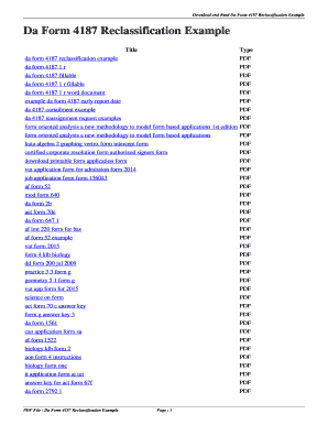 Fillable Online Download and Read Da Form 4187 Reclassification Example ...