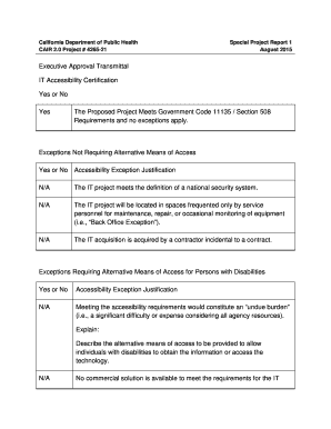 California Immunization Registry (CAIR) 2.0 Special Project Report ... - cio ca