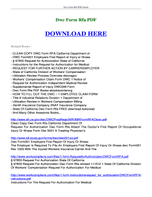 first report of injury form california edit fill out download california rfa form
