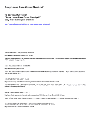 fillable online army leave pass cover sheet pdfslibforyou com fax leave cover sheet army