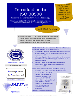 Intro to ISO 38500 - Infonomics