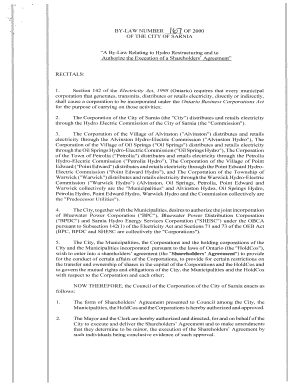 Shareholder agreement template pdf - SHAREHOLDERS' AGREEMENT - sarnia.civicweb.net - sarnia civicweb