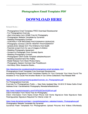 Business email templates pdf - Photographers Email Templates FREE Download - Ebookscenter.org. Photographers Email Templates PDF Books