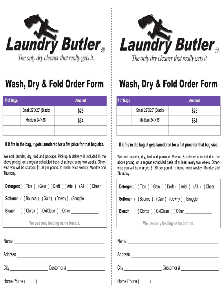 laundry form Preview on Page 1