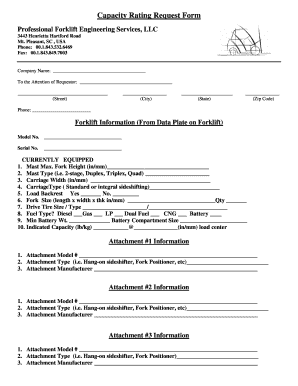 Leave form template - Capacity Rating Request Form - Lift Truck Capacity Calculator