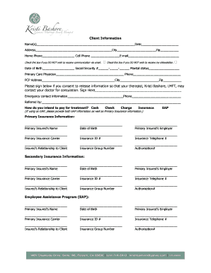 Client Intake Form