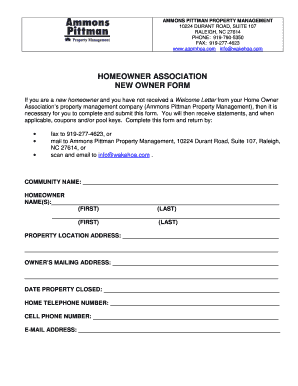 Fillable Online Ammons Pittman Property Management Fax Email Print Fill Online