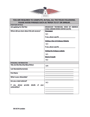 PLEASE AVOID PHRASES SUCH AS REFER TO CV OR SIMILAR