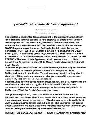 pdf california residential lease agreement