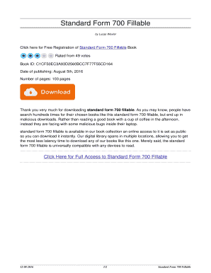 Fillable Online ethicalholidayshoppingguide Standard Form 700 Fillable ...