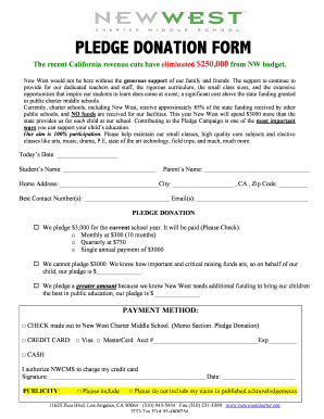 pledge donation