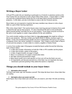 fillable how to write a letter to a buyer edit print download ffa buyers letter
