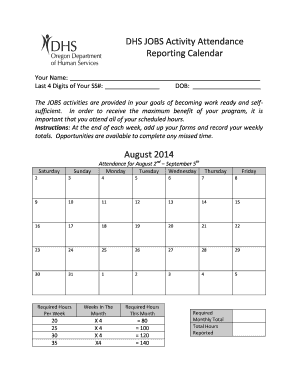 fillable online dhs state or dhs jobs activity attendance reporting ttb form 5000 24