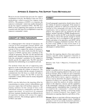 APPENDIX D. ESSENTIAL FIRE SUPPORT TASKS METHODOLOGY - globalsecurity