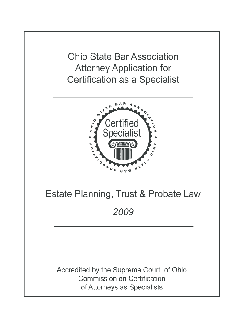 Fillable Online ohiobar Ohio State Bar Association Attorney Application