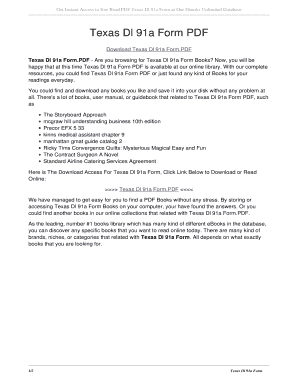 Fillable Online Texas Dl 91a Form PDF. texas dl 91a form PDF Fax Email ...