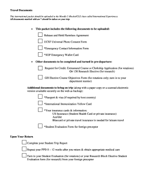 UCSF School of Medicine Student International Travel Check ... - meded ucsf