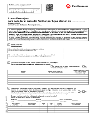 Anexo Extranjero para solicitar el subsidio familiar por ...