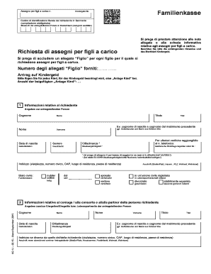 Si prega di accludere un allegato Figlio per ogni figlio ...